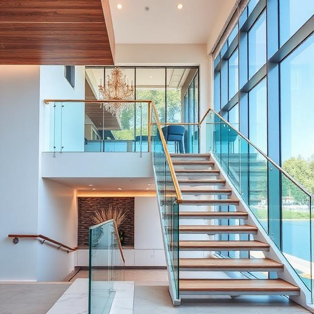 Trappräcke glas Nacka